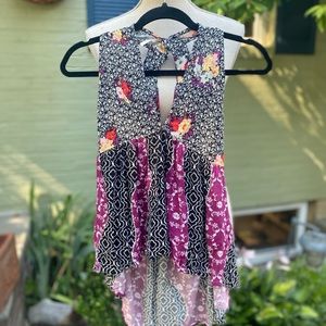 FREE PEOPLE FLORAL HALTER TANK